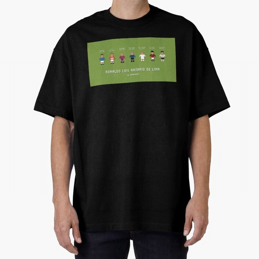 Ronaldo R9 Clubs Oversized T-Shirt Capture Stadium Memories from FIFA World Cup 2026 with Messi, Portugal Energy, Worldwide Fan Energy, Dramatic Goals, Stadium Lights and Championship Celebrations; Created for Match Day Parties, Soccer Gifts, Fan