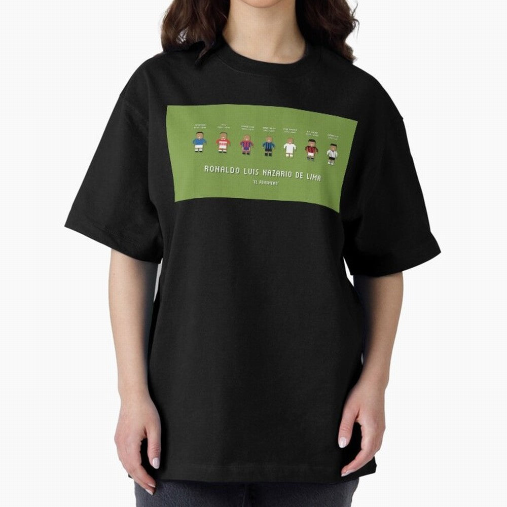 Ronaldo R9 Clubs Oversized T-Shirt Capture Stadium Memories from FIFA World Cup 2026 with Messi, Portugal Energy, Worldwide Fan Energy, Dramatic Goals, Stadium Lights and Championship Celebrations; Created for Match Day Parties, Soccer Gifts, Fan