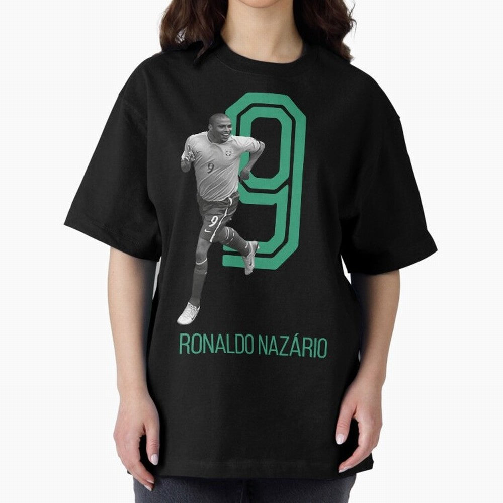 Ronaldo Naz¨¢rio Retro Oversized T-Shirt Show Your Stadium Side during FIFA World Cup 2026 Group Stage for Fans of Cristiano Ronaldo, Haaland and CR7 and England, France and Netherlands, Bringing Classic Soccer Heritage, Championship Pressure, Fan