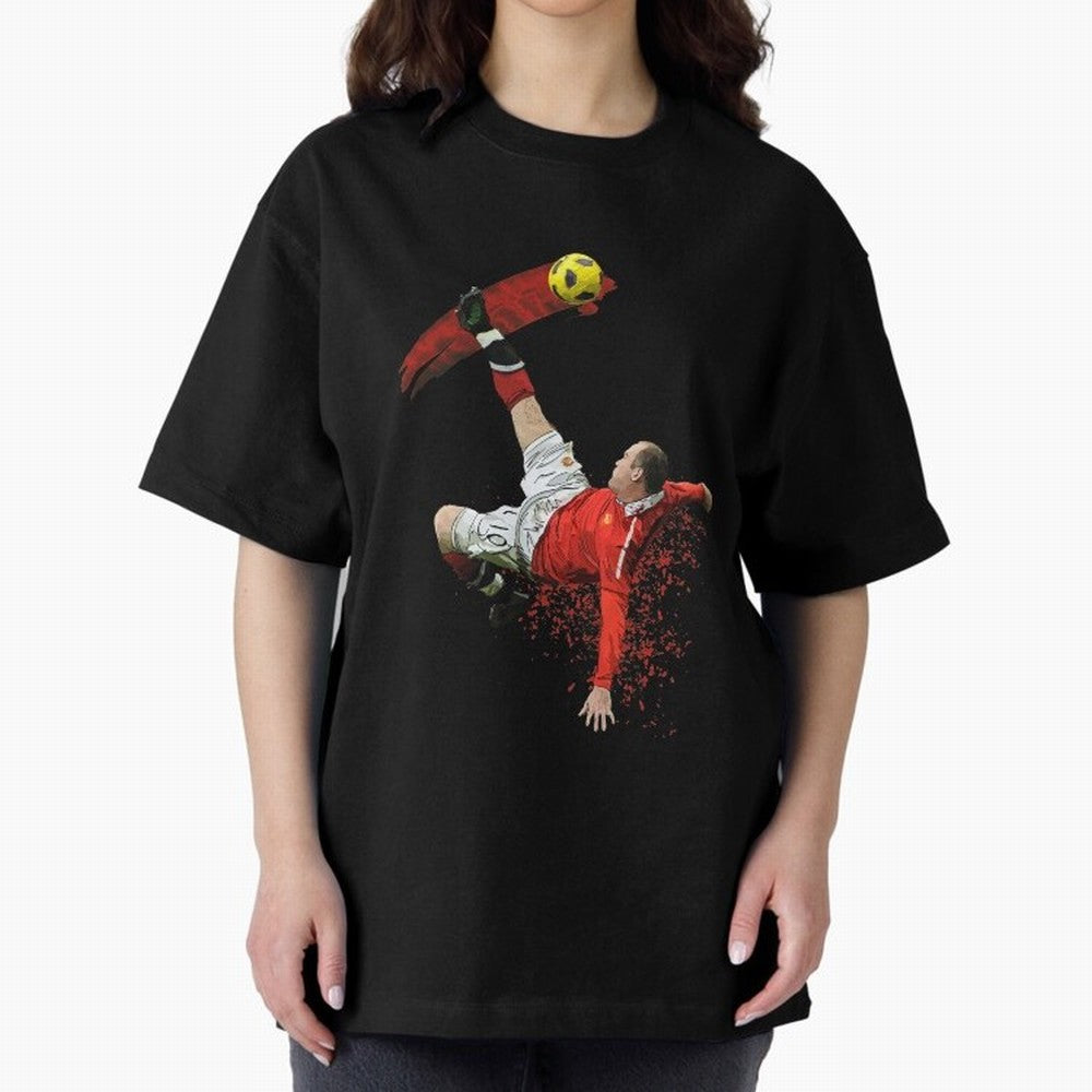 Wayne Rooney Oversized T-Shirt Celebrate the Stars of FIFA World Cup 2026 for Fans of Haaland and Spain, Bringing Match Day Excitement, Supporter Culture, Golden Goals and Global Football Passion; Ideal for Fans Who Follow Messi, Cristiano Ronaldo,