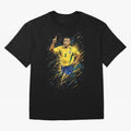 R9 Ronaldo Football Legend Oversized T-Shirt Capture FIFA World Cup 2026 Group Stage with Haaland and Mbappe, France Energy, Championship Spirit, Famous Goals, Roaring Crowds and International Football Unity; Great for Watch Parties, Sports Bars,