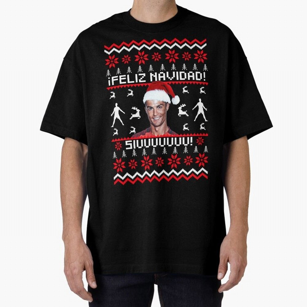 Cristiano Ronaldo El Bicho SIUU Ugly Sweater Oversized T-Shirt Honor the Football Icons of Match Day Hype around FIFA World Cup 2026 Group Stage, Haaland and Mbappe, Germany, Football History, Final Match Energy, Crowd Noise and Once in a Lifetime