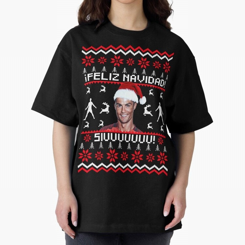 Cristiano Ronaldo El Bicho SIUU Ugly Sweater Oversized T-Shirt Honor the Football Icons of Match Day Hype around FIFA World Cup 2026 Group Stage, Haaland and Mbappe, Germany, Football History, Final Match Energy, Crowd Noise and Once in a Lifetime