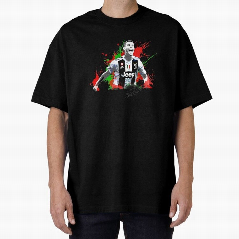 Cristiano Ronaldo Fan Oversized T-Shirt Bring a Vintage Feel to FIFA World Cup 2026 for Fans of Cristiano Ronaldo, Haaland and CR7 and Argentina, Bringing Classic Soccer Heritage, Championship Pressure, Fan Loyalty and International Pride; Perfect