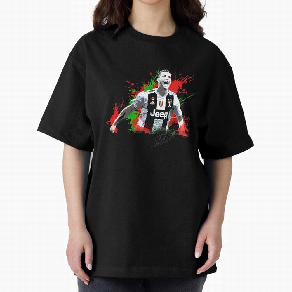 Cristiano Ronaldo Fan Oversized T-Shirt Bring a Vintage Feel to FIFA World Cup 2026 for Fans of Cristiano Ronaldo, Haaland and CR7 and Argentina, Bringing Classic Soccer Heritage, Championship Pressure, Fan Loyalty and International Pride; Perfect