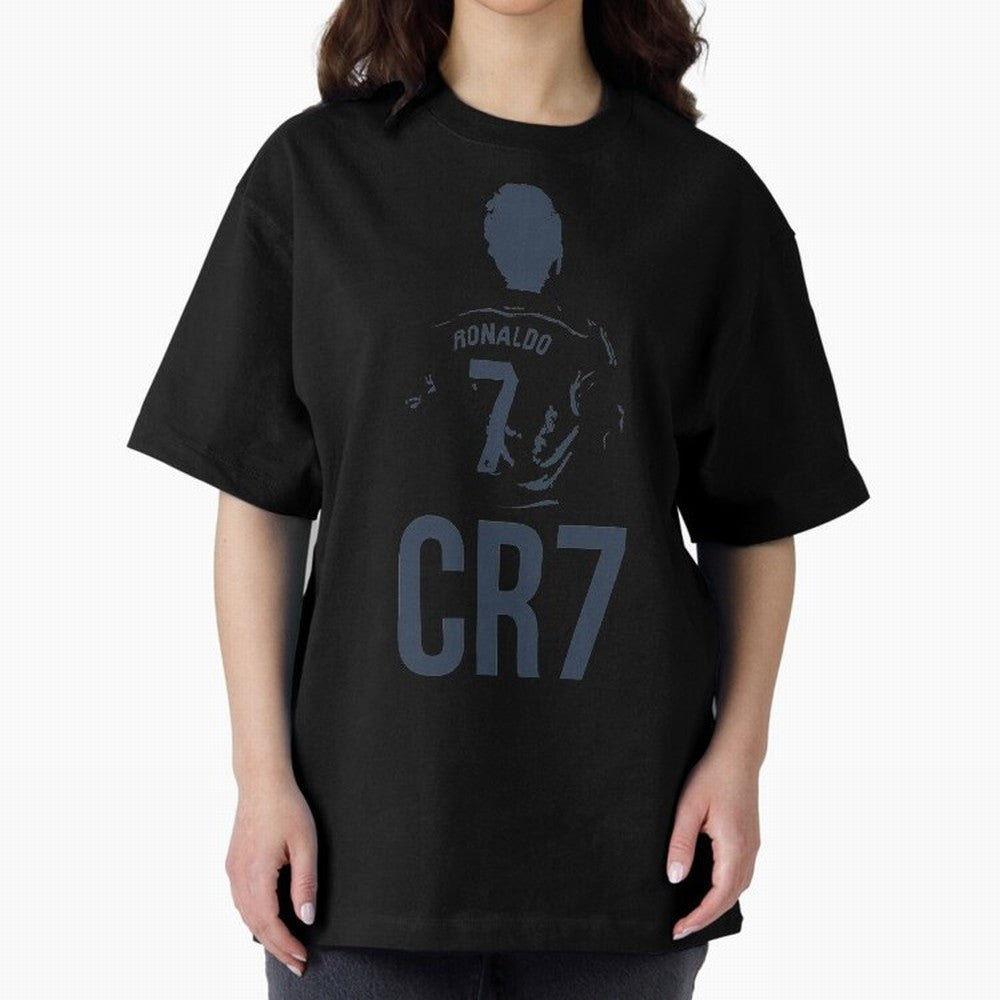 CR7 - Cristiano Ronaldo Oversized T-Shirt Celebrate Football Heritage in Global Football Passion for FIFA World Cup 2026 Group Stage, Celebrating Haaland and Mbappe, England, France and Netherlands, Vintage Soccer Flavor, Modern Football Stars,
