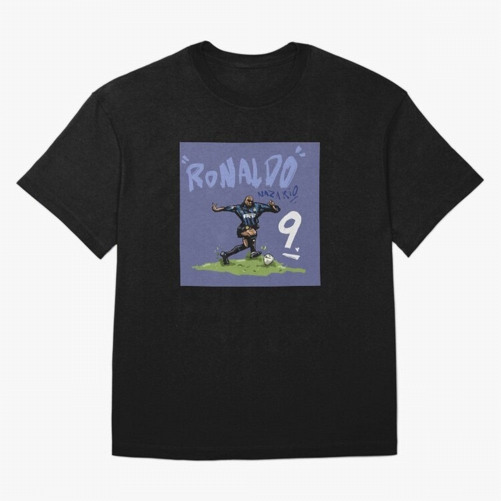 Ronaldo Nazario. Oversized T-Shirt Spotlight Global Football Passion for FIFA World Cup 2026 Group Stage, Centered on Haaland and Mbappe, Spain and Netherlands, Stadium Chants, National Pride, Trophy Dreams and Unforgettable Football Memories;