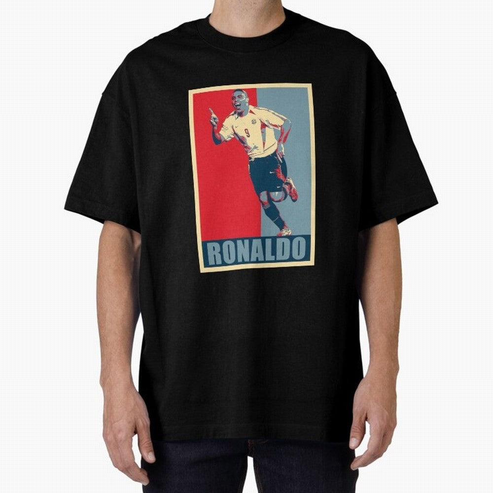 Ronaldo De Lima Celebration Oversized T-Shirt Bring Home the FIFA World Cup 2026 Group Stage Journey through Cristiano Ronaldo Highlights, Spain and Netherlands Pride, Worldwide Fan Energy, Dramatic Goals, Stadium Lights and Championship