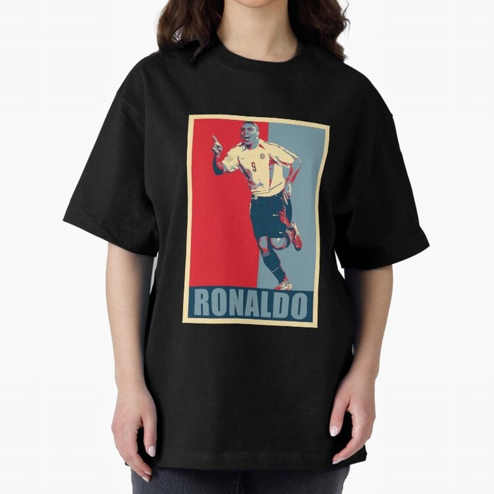 Ronaldo De Lima Celebration Oversized T-Shirt Bring Home the FIFA World Cup 2026 Group Stage Journey through Cristiano Ronaldo Highlights, Spain and Netherlands Pride, Worldwide Fan Energy, Dramatic Goals, Stadium Lights and Championship