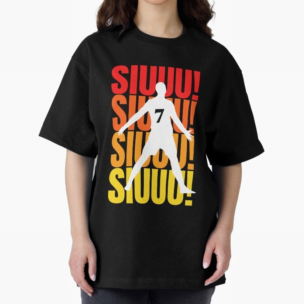 Christiano Ronaldo Siuuu Oversized T-Shirt Feel International Energy from FIFA World Cup 2026 USA Canada Mexico Centered on Haaland, Argentina Energy, Match Day Excitement, Supporter Culture, Golden Goals and Global Football Passion; Ideal for