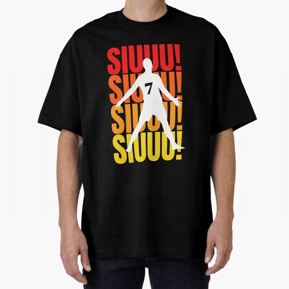 Christiano Ronaldo Siuuu Oversized T-Shirt Feel International Energy from FIFA World Cup 2026 USA Canada Mexico Centered on Haaland, Argentina Energy, Match Day Excitement, Supporter Culture, Golden Goals and Global Football Passion; Ideal for