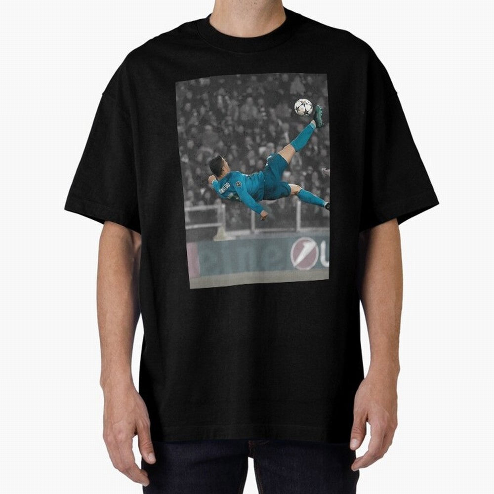 C Ronaldo Poster	 Oversized T-Shirt Follow FIFA World Cup 2026 Group Stage Featuring Cristiano Ronaldo, Haaland and CR7, Portugal, Spain and Germany Energy, Sports Nostalgia, International Competition, Famous Players and Unforgettable Victories;