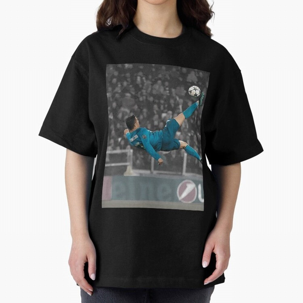 C Ronaldo Poster	 Oversized T-Shirt Follow FIFA World Cup 2026 Group Stage Featuring Cristiano Ronaldo, Haaland and CR7, Portugal, Spain and Germany Energy, Sports Nostalgia, International Competition, Famous Players and Unforgettable Victories;