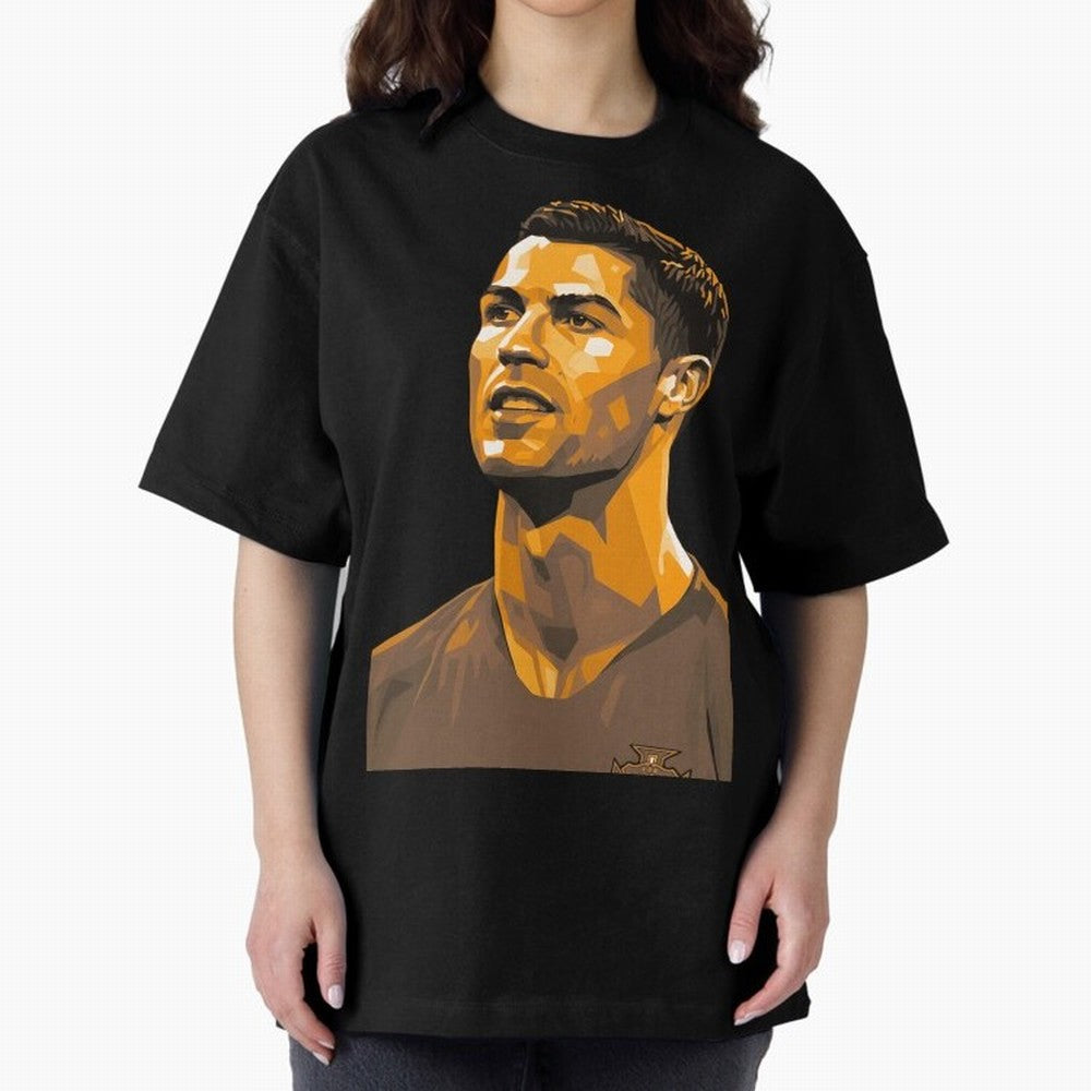 Ronaldo Oversized T-Shirt Cheer for FIFA World Cup 2026 Capturing CR7 and Messi, Brazil Energy, Classic Soccer Heritage, Championship Pressure, Fan Loyalty and International Pride; Made for Die Hard Supporters, Soccer Lovers, Game Day Photos and