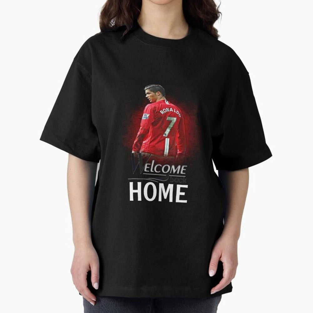 Cristiano Ronaldo welcome back - Manchester Oversized T-Shirt Show Love for Legendary Goals in the FIFA World Cup 2026 Journey through Messi, CR7 and Mbappe Highlights, England and Germany Pride, Fan Favorite Moments, National Team Passion, Big
