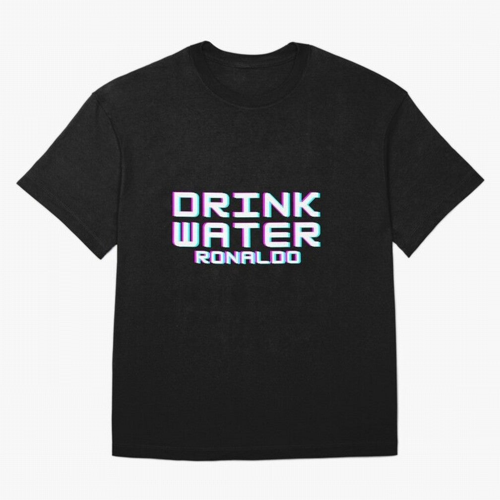 drink water ronaldo Oversized T-Shirt Represent the Passion of FIFA World Cup 2026 Group Stage Featuring Mbappe and Neymar, Portugal Energy, Retro Football Energy, Iconic Rivalries, Trophy Chase Drama and Stadium Atmosphere; Made for Collectors Who