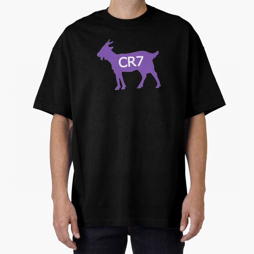 CR7 GOAT Purple Oversized T-Shirt Create the FIFA World Cup 2026 Journey through Haaland Highlights, England and Germany Pride, Soccer Culture, Superstar Moments, National Team Dreams and Competitive Fire; Made for Die Hard Supporters, Soccer