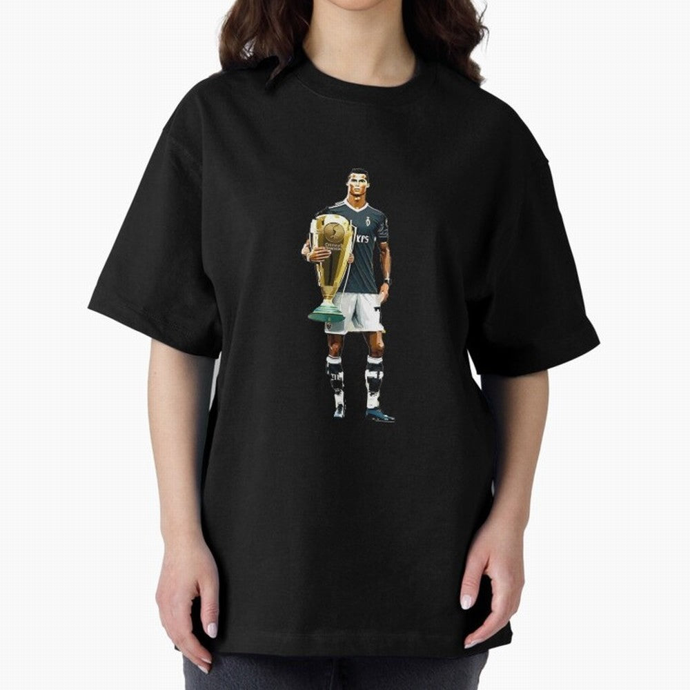 Cristiano Ronaldo CR7 Game Time Pixel Artwork Futbol Soccer Oversized T-Shirt Honor the Beautiful Game during Match Day Hype around FIFA World Cup 2026 Group Stage, Messi and Cristiano Ronaldo, France and Portugal, Champion Mindset, Group Stage