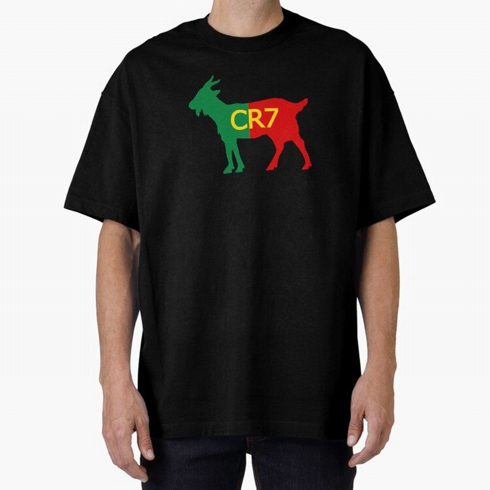 CR7 GOAT Tuga 2 Oversized T-Shirt Keep the Match Day Mood of Match Day Hype around FIFA World Cup 2026 Group Stage, Messi and Cristiano Ronaldo, Brazil, Goal Celebration Energy, Supporter Heritage, Football Icons and Worldwide Tournament Joy; Built