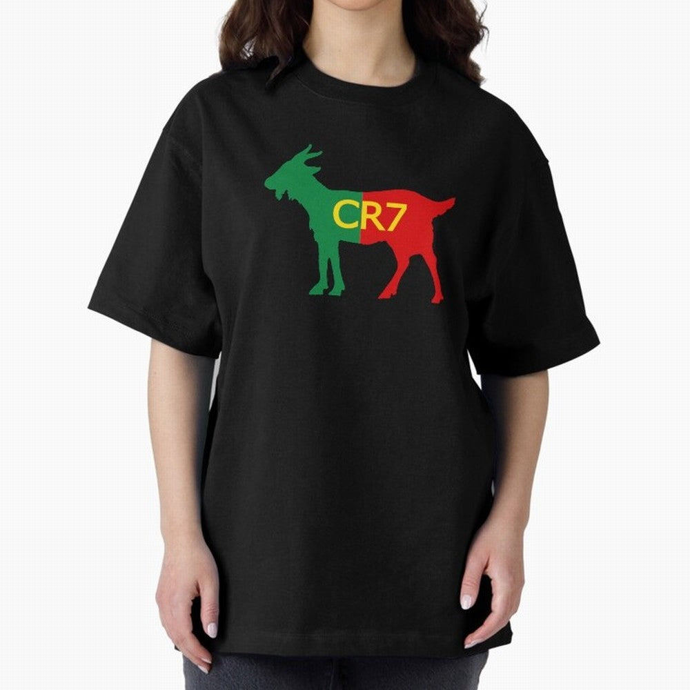 CR7 GOAT Tuga 2 Oversized T-Shirt Keep the Match Day Mood of Match Day Hype around FIFA World Cup 2026 Group Stage, Messi and Cristiano Ronaldo, Brazil, Goal Celebration Energy, Supporter Heritage, Football Icons and Worldwide Tournament Joy; Built