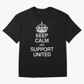 Keep Calm and Support United Oversized T-Shirt Feel International Energy from FIFA World Cup 2026 for Fans of Cristiano Ronaldo and Germany, Bringing Stadium Memories, Football Loyalty, International Chants and Championship Tradition; Great for