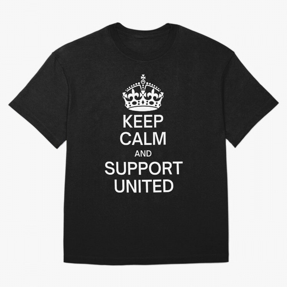 Keep Calm and Support United Oversized T-Shirt Feel International Energy from FIFA World Cup 2026 for Fans of Cristiano Ronaldo and Germany, Bringing Stadium Memories, Football Loyalty, International Chants and Championship Tradition; Great for