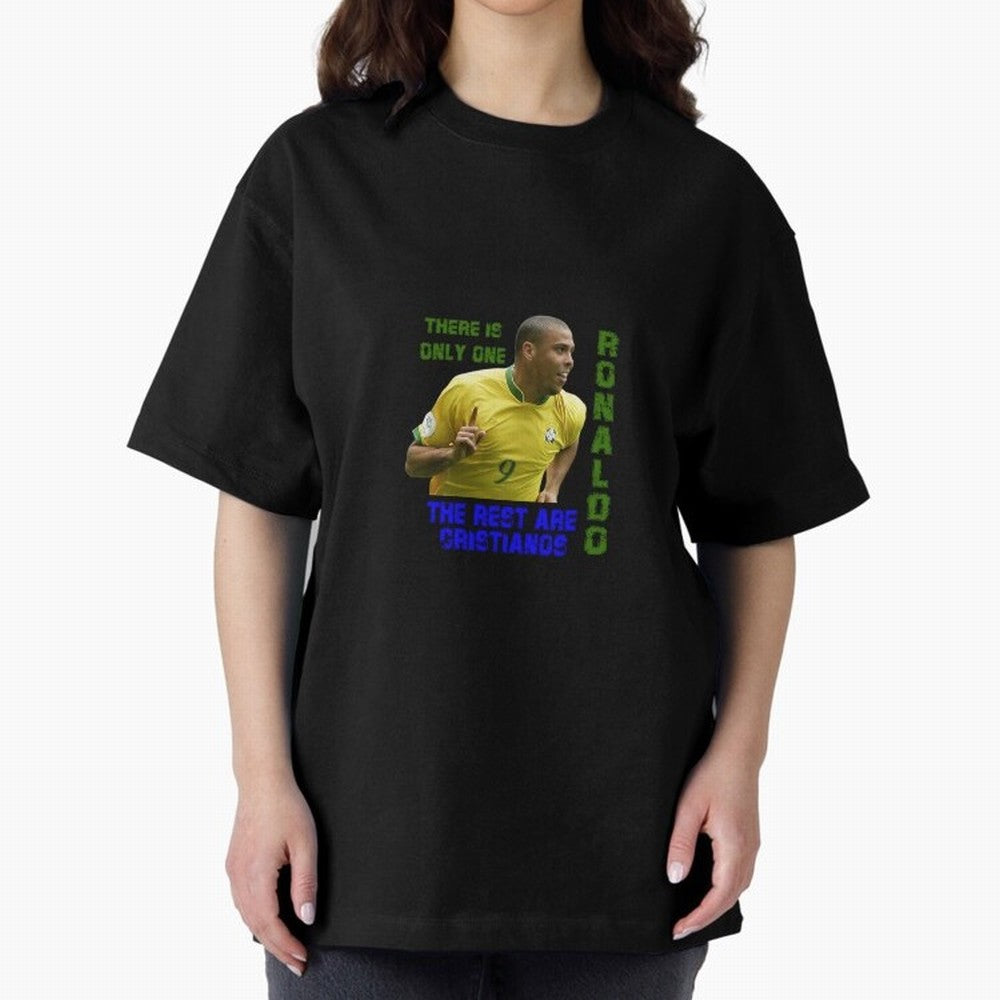 There is only one Ronaldo, the rest are Cristianos - Ronaldo Football Meme Oversized T-Shirt Celebrate Fan Culture around Match Day Hype around FIFA World Cup 2026 Group Stage, Cristiano Ronaldo, France, Stadium Memories, Football Loyalty,