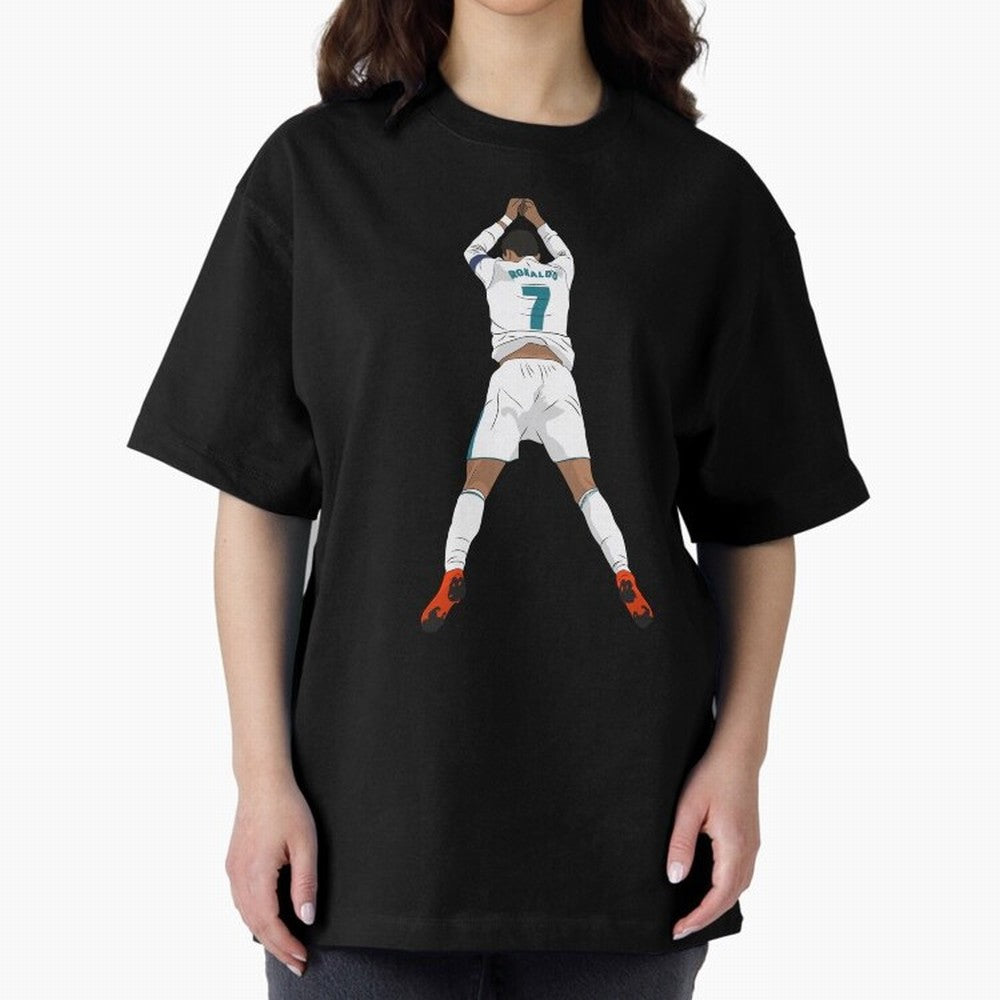 Cristiano Ronaldo Iconic Celebration Oversized T-Shirt Support Your Favorite Stars during the FIFA World Cup 2026 Journey through Neymar Highlights, Spain and Netherlands Pride, Game Day Rituals, Football Legends, Country Pride and the Road to the