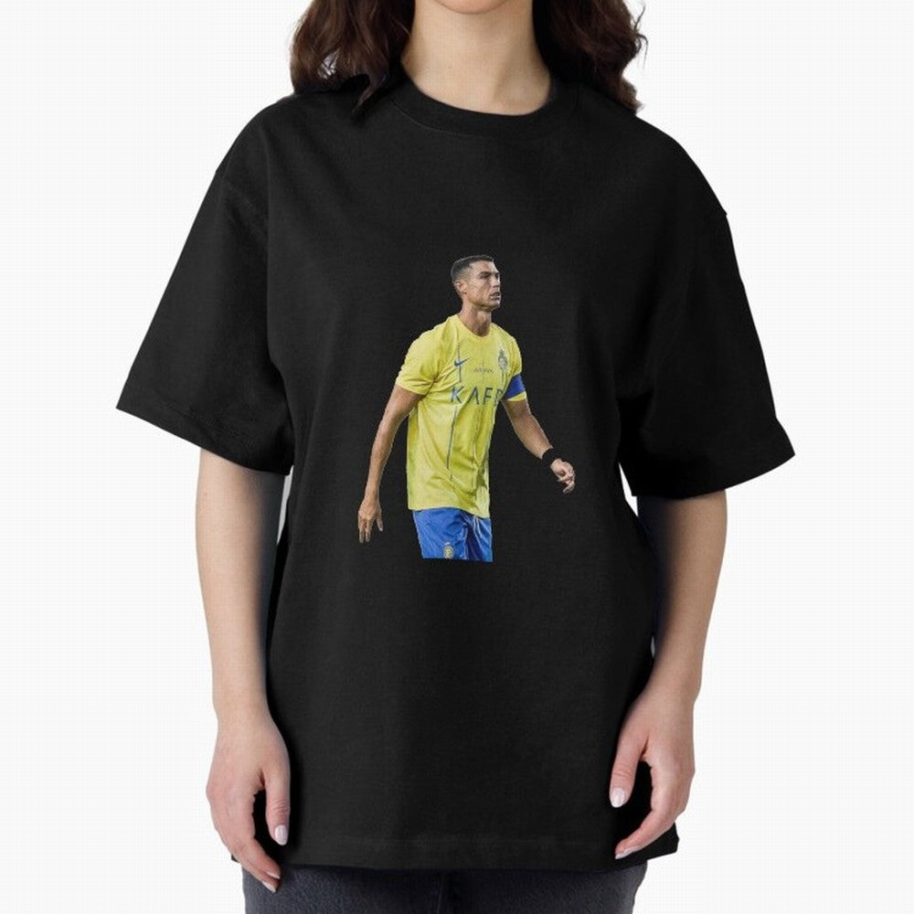 Ronaldo Al Nassar Oversized T-Shirt Celebrate Every Goal in Global Football Passion for FIFA World Cup 2026 USA Canada Mexico, Inspired by Neymar, Haaland and Cristiano Ronaldo, France, Football History, Final Match Energy, Crowd Noise and Once in