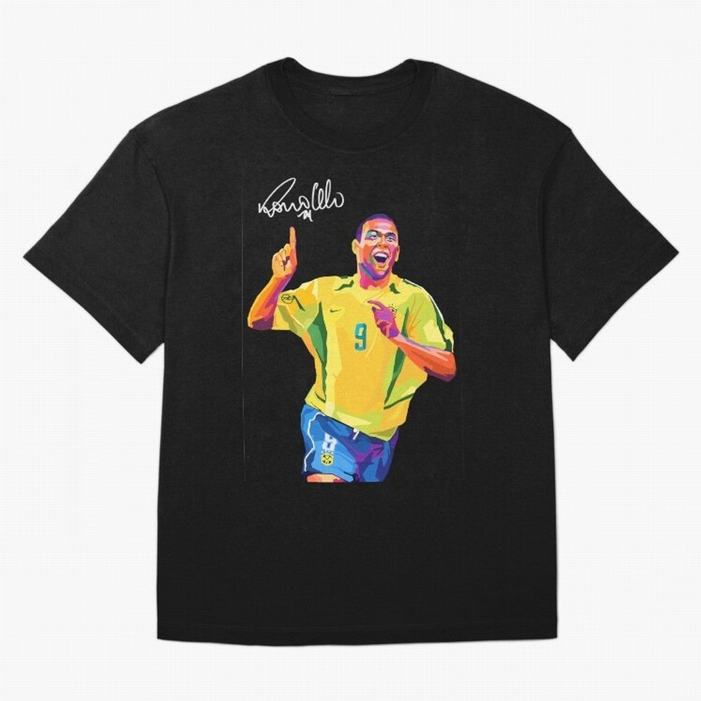 Ronaldo Nazario Pop Art Oversized T-Shirt Relive the Noise and Pride of FIFA World Cup 2026 Group Stage for Fans of Messi, Neymar and Mbappe and England, France and Netherlands, Bringing Worldwide Fan Energy, Dramatic Goals, Stadium Lights and