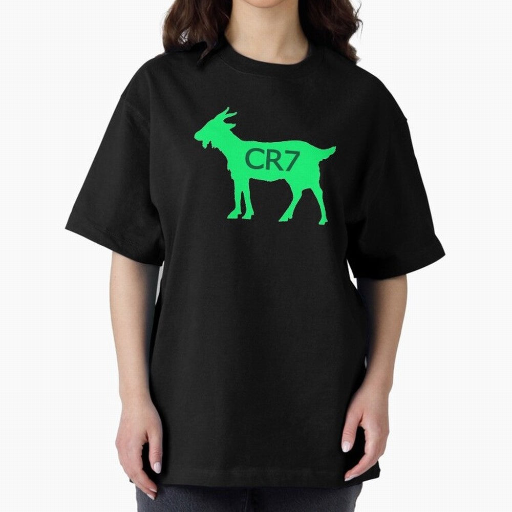 CR7 GOAT Saudi Arabia Green Oversized T-Shirt Bring Global Football Passion for FIFA World Cup 2026 Group Stage, Filled with CR7, Brazil, Supporter Pride, Iconic Celebrations, Legendary Names and Global Match Day Energy; Perfect for Fans,