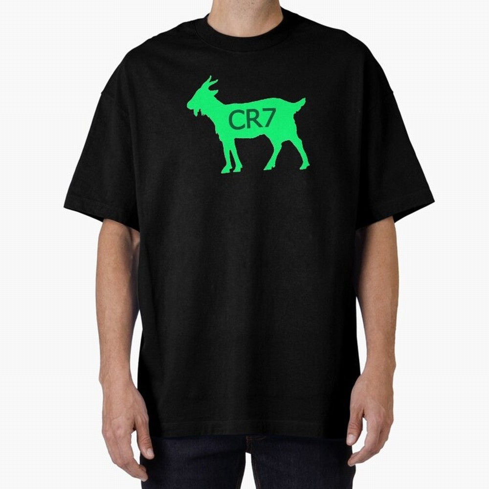 CR7 GOAT Saudi Arabia Green Oversized T-Shirt Bring Global Football Passion for FIFA World Cup 2026 Group Stage, Filled with CR7, Brazil, Supporter Pride, Iconic Celebrations, Legendary Names and Global Match Day Energy; Perfect for Fans,