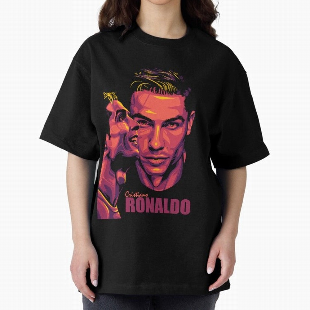 Cristiano Ronaldo Glow in the Dark Oversized T-Shirt Remember Iconic Moments from the FIFA World Cup 2026 USA Canada Mexico Journey through Mbappe Highlights, Netherlands Pride, Championship Spirit, Famous Goals, Roaring Crowds and International