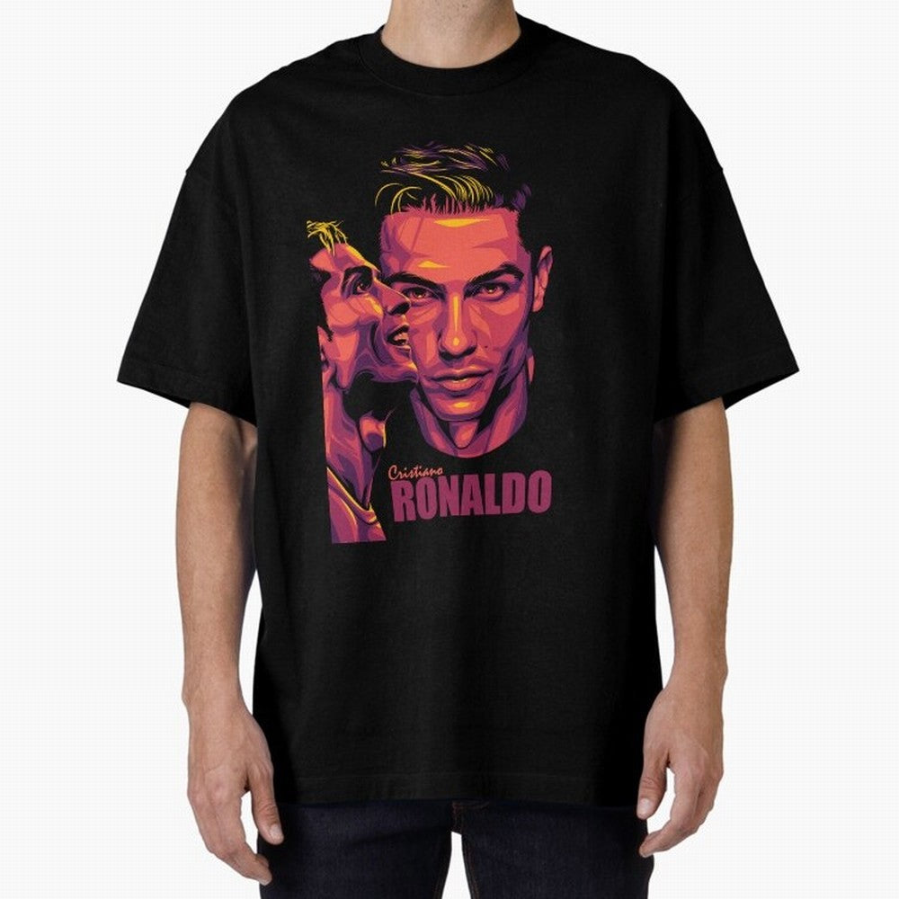 Cristiano Ronaldo Glow in the Dark Oversized T-Shirt Remember Iconic Moments from the FIFA World Cup 2026 USA Canada Mexico Journey through Mbappe Highlights, Netherlands Pride, Championship Spirit, Famous Goals, Roaring Crowds and International