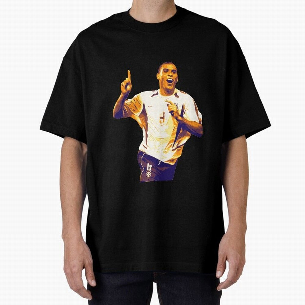 Ronaldo Naz¨¢rio brazil team Oversized T-Shirt Enjoy the FIFA World Cup 2026 Group Stage Journey through Messi and Cristiano Ronaldo Highlights, Spain Pride, Fan Favorite Moments, National Team Passion, Big Match Drama and Soccer History; Created