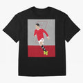 Cristiano Ronaldo 2021/22 Illustration Oversized T-Shirt Fuel the Hype around FIFA World Cup 2026 for Fans of Messi and Netherlands, Bringing Stadium Memories, Football Loyalty, International Chants and Championship Tradition; Ideal for Football