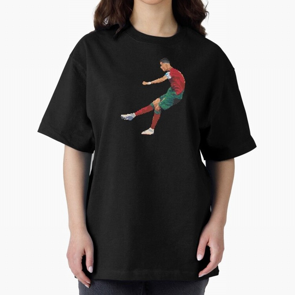Cristiano Ronaldo Oversized T-Shirt Stand Proud for Match Day Hype around FIFA World Cup 2026 Group Stage, Haaland and Mbappe, France, Stadium Memories, Football Loyalty, International Chants and Championship Tradition; Created for Match Day