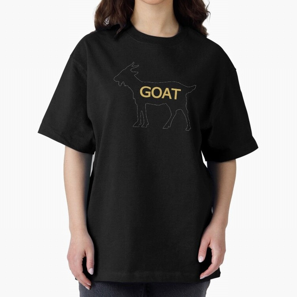 GOAT Alt Gold Oversized T-Shirt Show Your Stadium Side during Match Day Hype around FIFA World Cup 2026 USA Canada Mexico, CR7 and Messi, England, Supporter Pride, Iconic Celebrations, Legendary Names and Global Match Day Energy; Ideal for