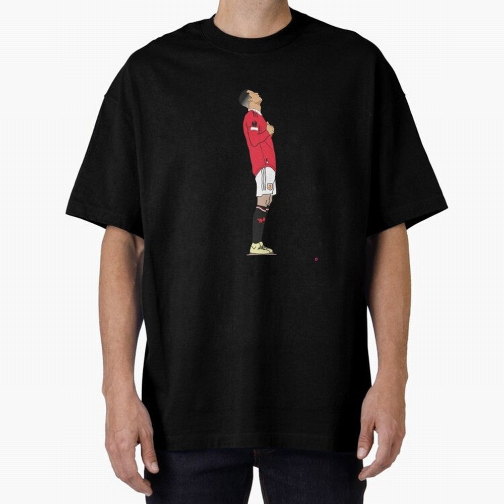 Ronaldo Pose Oversized T-Shirt Join the Countdown to FIFA World Cup 2026 Group Stage Featuring Haaland, Germany Energy, Champion Mindset, Group Stage Buzz, Knockout Tension and Passionate Fan Culture; Perfect for Fans, Collectors, Family