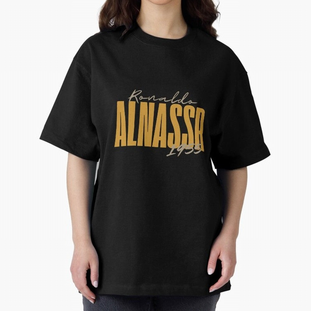 ronaldo alnasser Oversized T-Shirt Feel Global Football Passion for FIFA World Cup 2026, Inspired by Cristiano Ronaldo, Portugal, Spain and Germany, Retro Football Energy, Iconic Rivalries, Trophy Chase Drama and Stadium Atmosphere; Perfect for