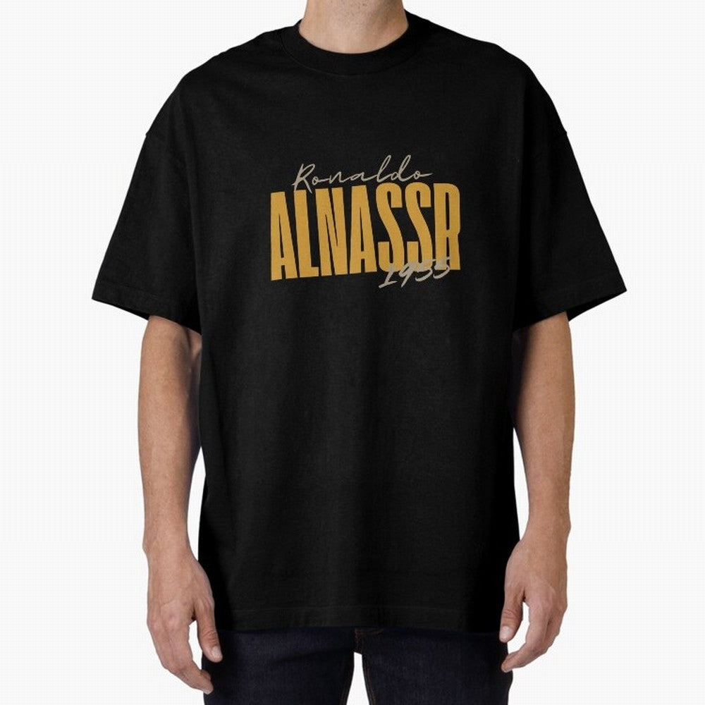 ronaldo alnasser Oversized T-Shirt Feel Global Football Passion for FIFA World Cup 2026, Inspired by Cristiano Ronaldo, Portugal, Spain and Germany, Retro Football Energy, Iconic Rivalries, Trophy Chase Drama and Stadium Atmosphere; Perfect for