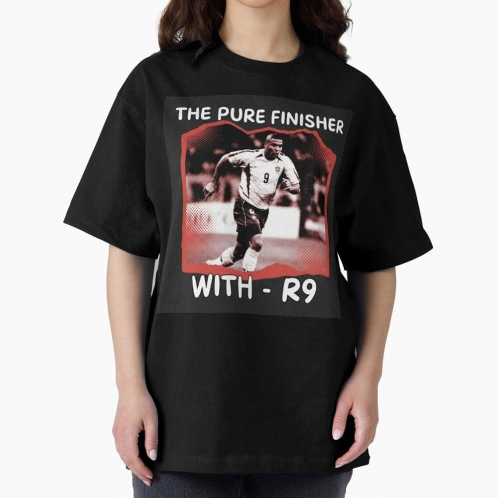 Ronaldo R9 The Pure Finisher Vintage Oversized T-Shirt Celebrate Football Dreams Across FIFA World Cup 2026 with Haaland and Mbappe, Germany Energy, Tournament Hype, Historic Matchups, Family Viewing Parties and Global Sports Pride; Ideal for Fans