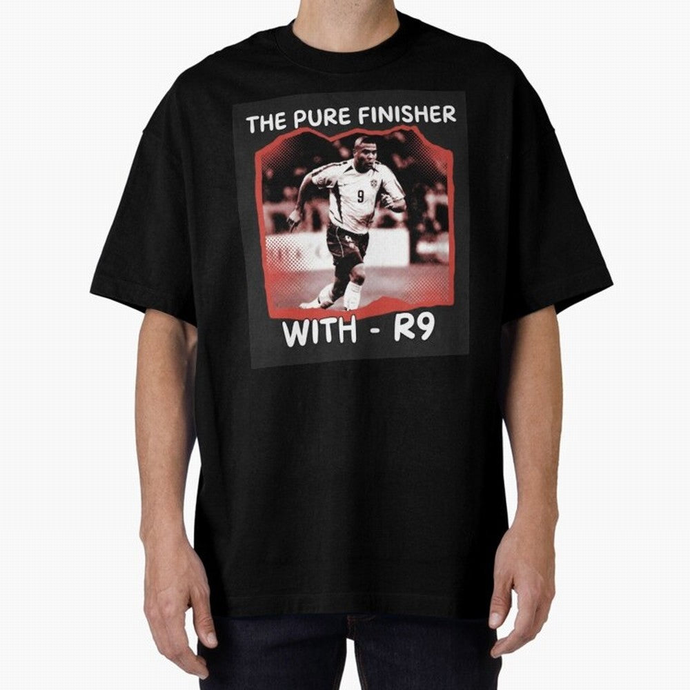 Ronaldo R9 The Pure Finisher Vintage Oversized T-Shirt Celebrate Football Dreams Across FIFA World Cup 2026 with Haaland and Mbappe, Germany Energy, Tournament Hype, Historic Matchups, Family Viewing Parties and Global Sports Pride; Ideal for Fans