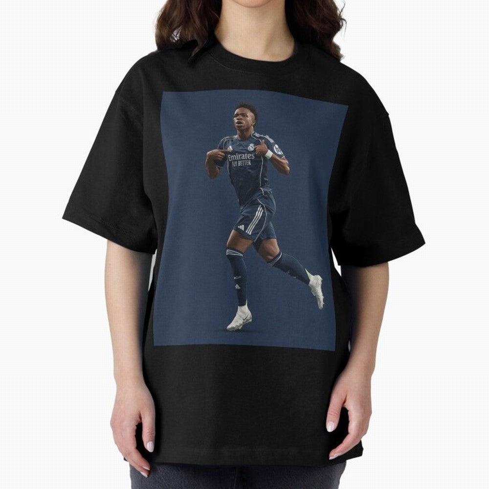 Vini Oversized T-Shirt Celebrate the Stars of Global Football Passion for FIFA World Cup 2026, Filled with CR7 and Messi, England, France and Netherlands, Supporter Pride, Iconic Celebrations, Legendary Names and Global Match Day Energy; Great for