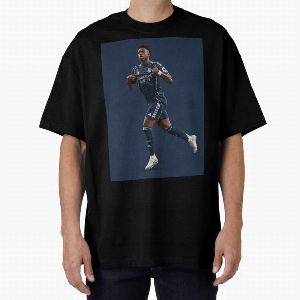 Vini Oversized T-Shirt Celebrate the Stars of Global Football Passion for FIFA World Cup 2026, Filled with CR7 and Messi, England, France and Netherlands, Supporter Pride, Iconic Celebrations, Legendary Names and Global Match Day Energy; Great for