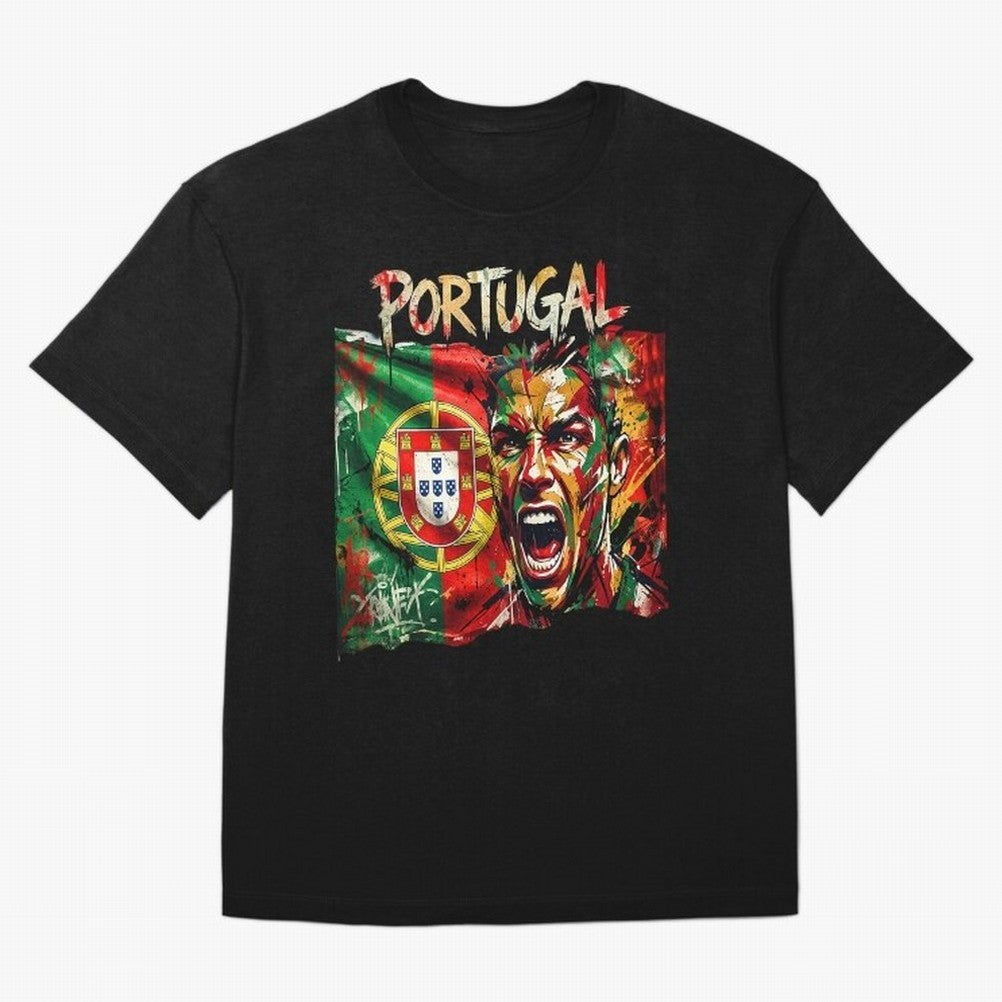 PORTUGAL FOOTBALL TEAM Oversized T-Shirt Fuel Your Fan Pride for Global Football Passion for FIFA World Cup 2026 USA Canada Mexico, Celebrating Mbappe, Argentina, Sports Nostalgia, International Competition, Famous Players and Unforgettable
