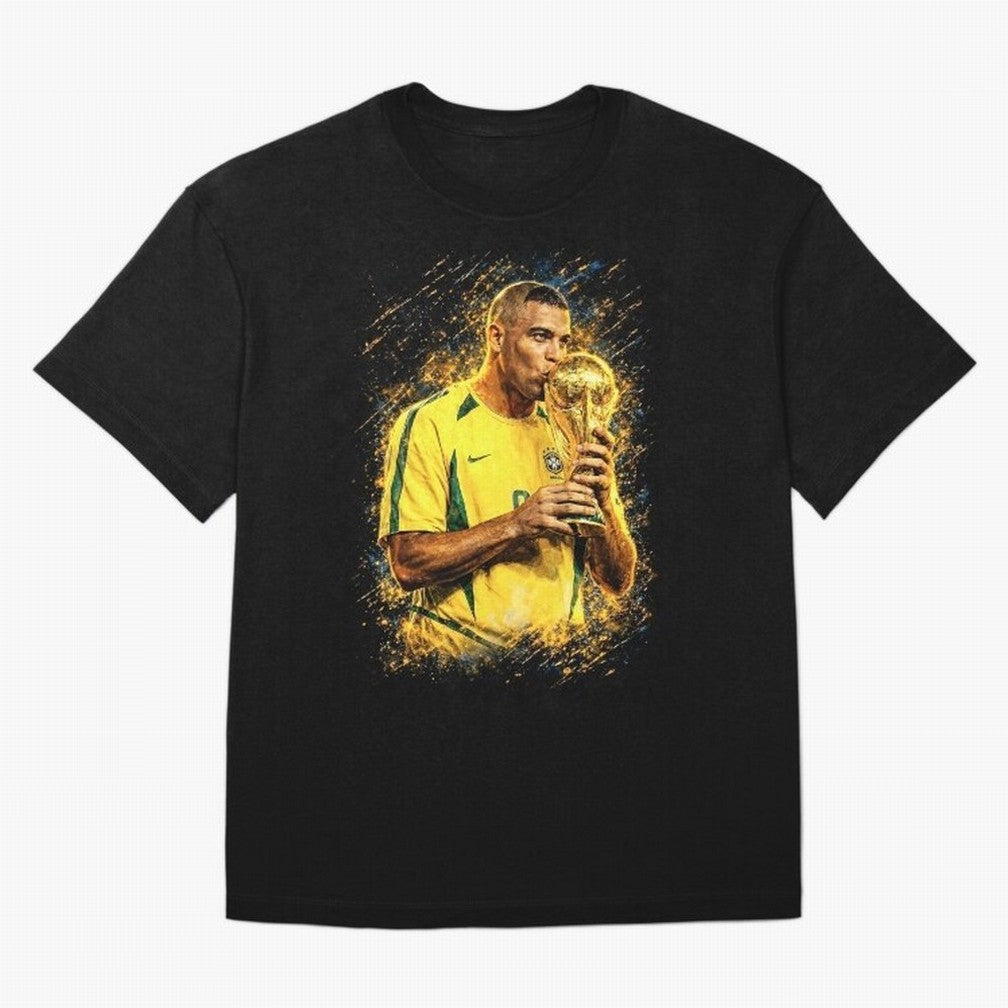 R9 Ronaldo Football Legend Oversized T-Shirt Support FIFA World Cup 2026 Group Stage Celebrating Messi and Cristiano Ronaldo, England and Germany Energy, Sports Nostalgia, International Competition, Famous Players and Unforgettable Victories;