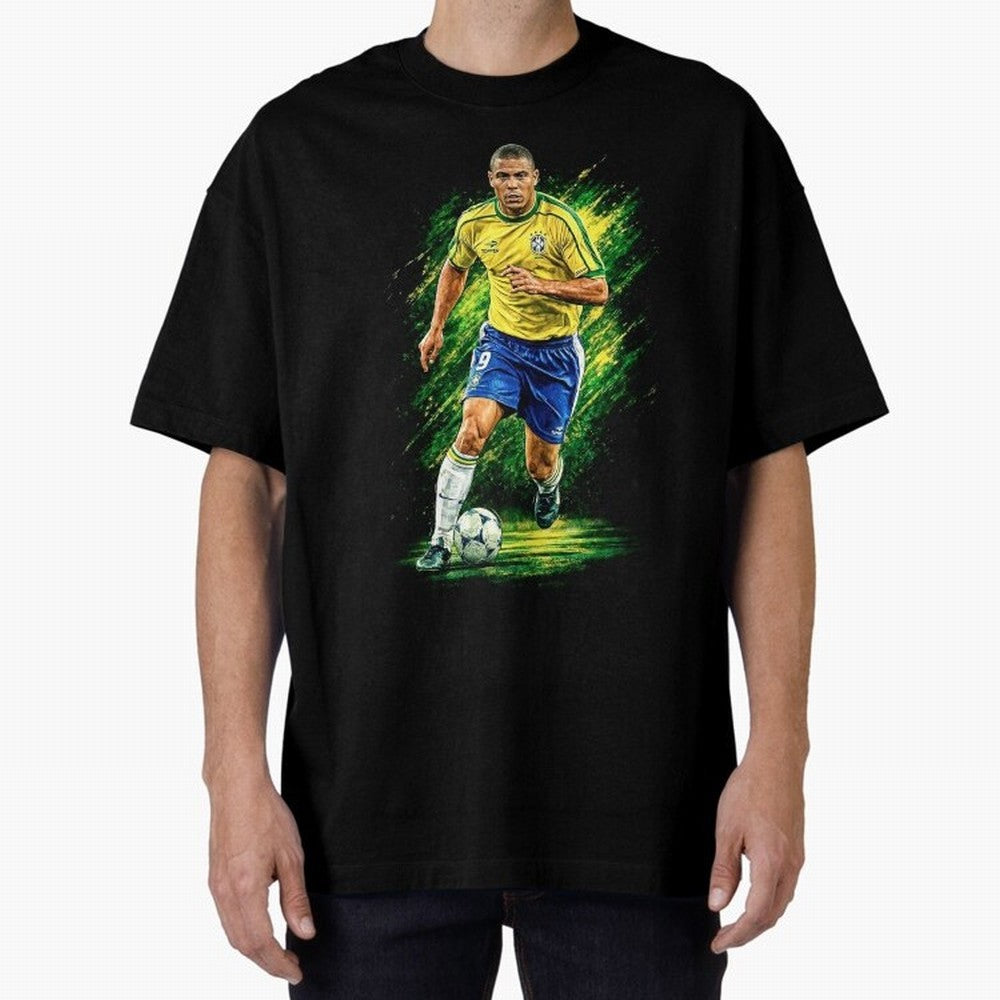 R9 Ronaldo Football Legend Oversized T-Shirt Honor the Football Icons of FIFA World Cup 2026 Group Stage for Fans of CR7 and Messi and Spain, Bringing Global Supporter Spirit, Legendary Goals, National Colors and Tournament Celebration; Ideal for