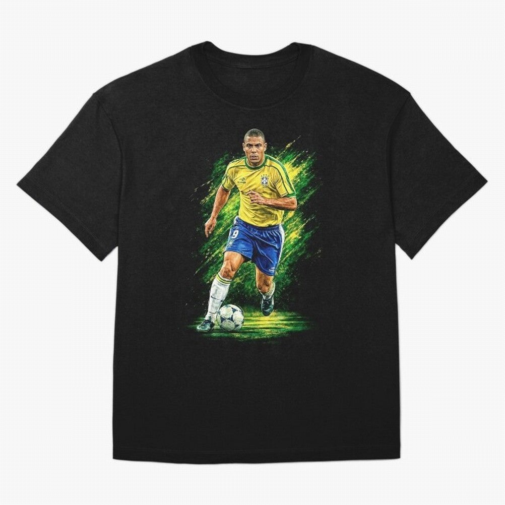 R9 Ronaldo Football Legend Oversized T-Shirt Honor the Football Icons of FIFA World Cup 2026 Group Stage for Fans of CR7 and Messi and Spain, Bringing Global Supporter Spirit, Legendary Goals, National Colors and Tournament Celebration; Ideal for