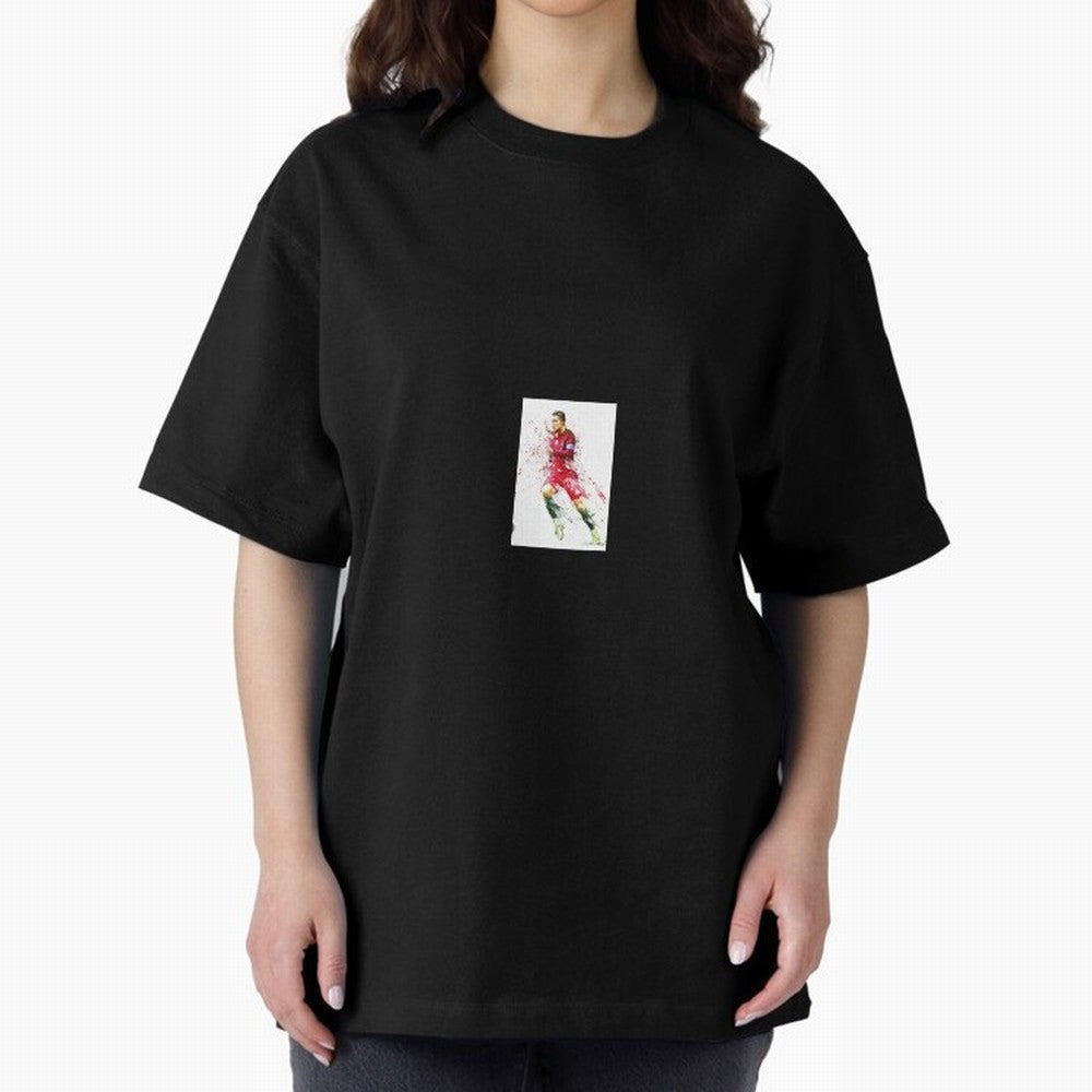Ronaldo sticker Oversized T-Shirt Make Your Look Match FIFA World Cup 2026 Filled with Messi, Neymar and Mbappe, England, France and Netherlands Energy, Stadium Chants, National Pride, Trophy Dreams and Unforgettable Football Memories; Great for